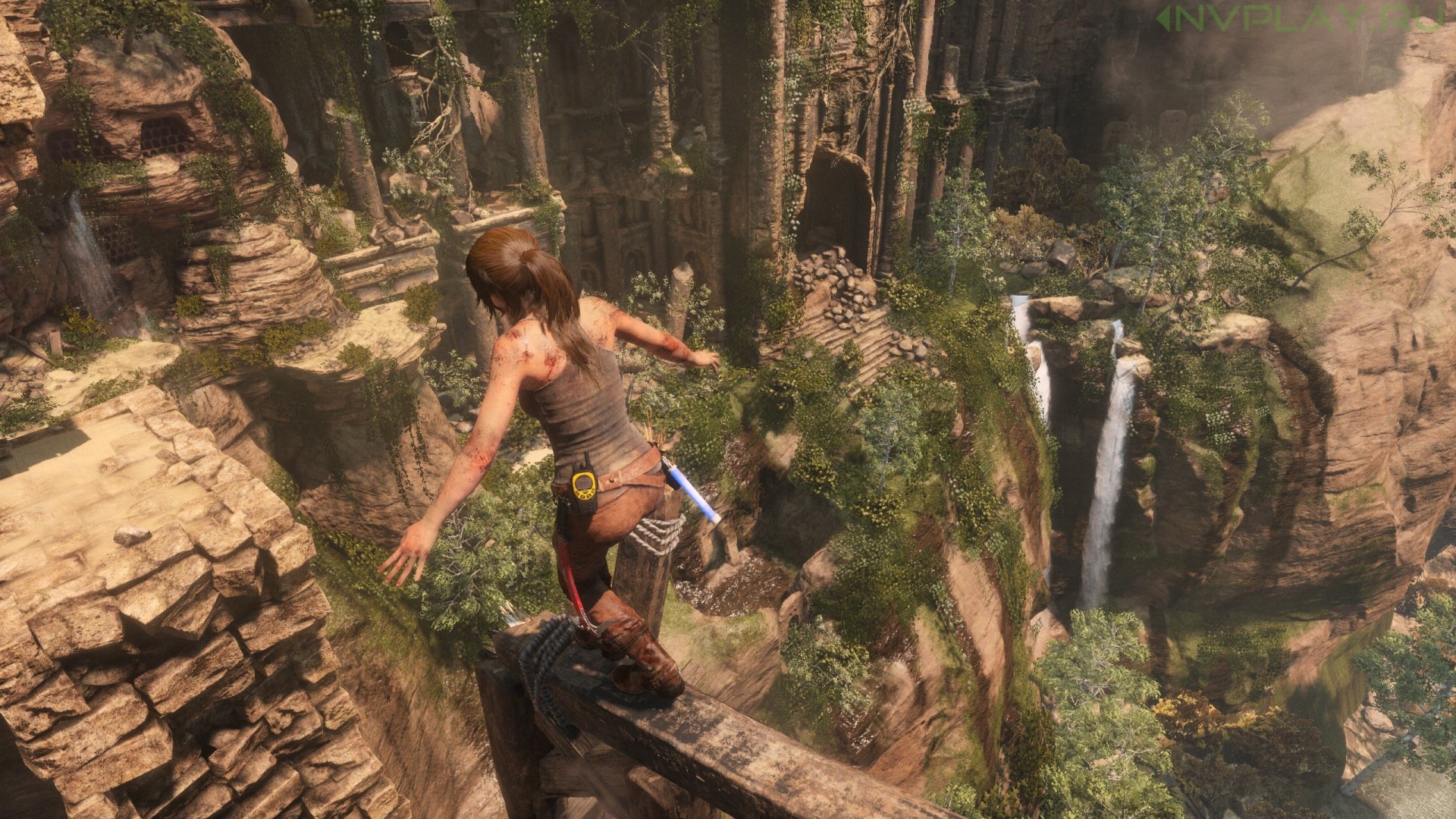 Как HBAO+ улучшает картинку в Rise of the Tomb Raider.